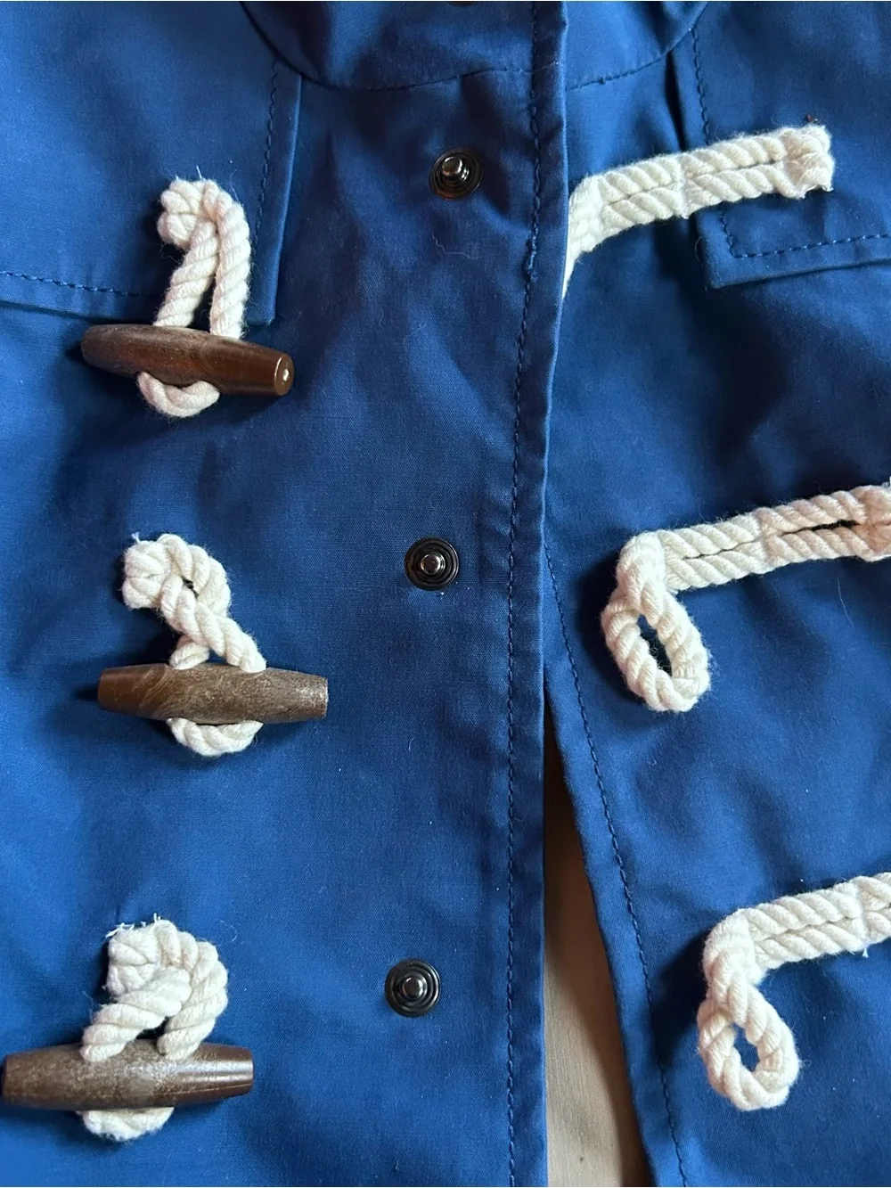 GAP Paddington Nautical Hooded Toggle Coat - Blue